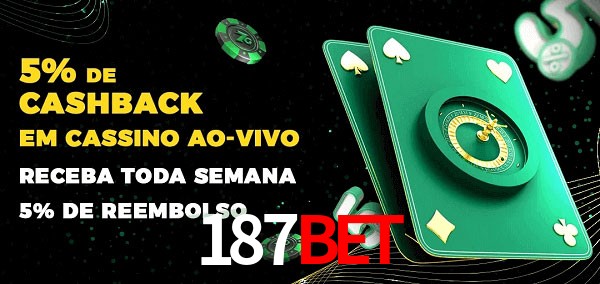 Promoções do cassino ao Vivo 187bet